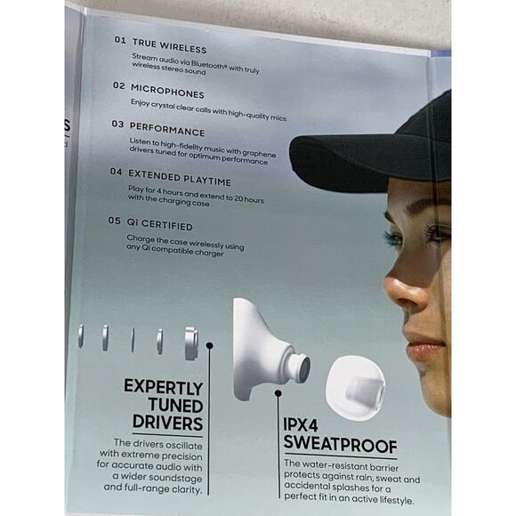 NEW Sharper Image True Wireless Earbuds with Noise Isolation & Qi Charging Case - Picture 5 of 6